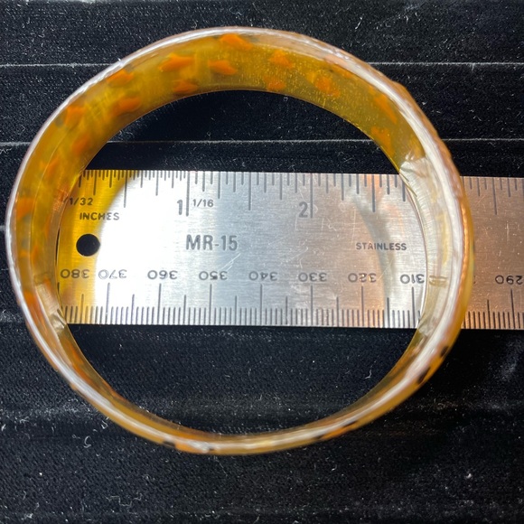 Vintage bangle bracelet cheetah leopard print retro - Picture 5 of 7